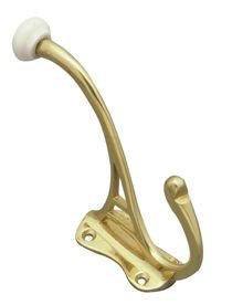 Superior Brass Hat & Coat Hook PB 120mm(Porcelain Ball) - primehardware