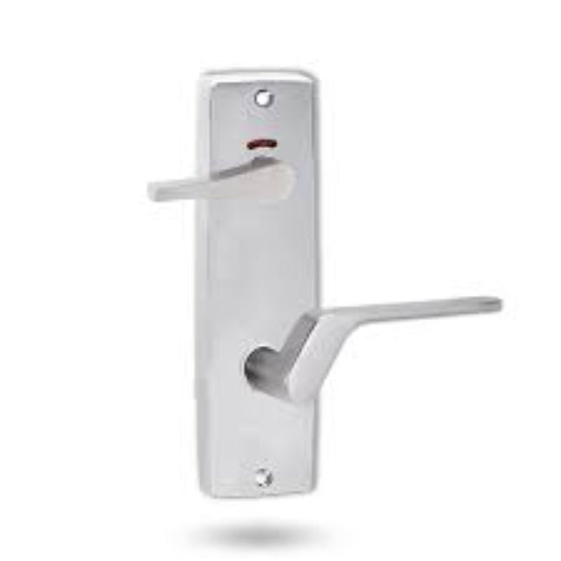Lockwood 1941 Square End Plate Privacy Indicator Disabled Turn & 45 Degree Angled Down 97 Lever Satin Chrome 1941/AD97LSC