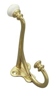 Superior Brass Hat & Coat Hook Polished Brass 105mm