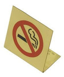 Superior Brass No Smoking Desk Sign PB 90x90mm - primehardware