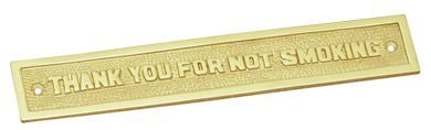 Superior Brass Thank You For Not Smoking PB 40x230mm - primehardware