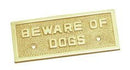 Superior Brass Beware Of Dog Sign PB 50x115mm - primehardware