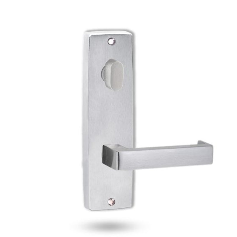 Lockwood 1904 Square End Plate with Turn & 142 Lever Satin Chrome 1904/142SC