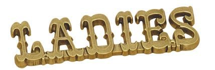 Superior Brass Ladies Sign PB 70x250mm - primehardware