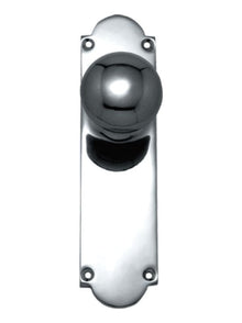 Superior Brass Knob Latch Passage Satin Chrome 200x50mm (Pair)