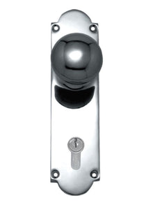 Superior Brass Knob Lock Centre to Centre 85mm Satin Chrome 200x50mm (Pair)