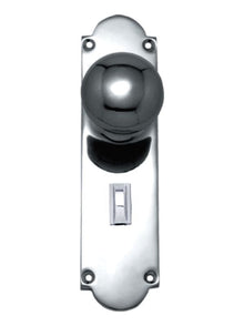 Superior Brass Knob Lock Privacy Satin Chrome 200x50mm (Pair)