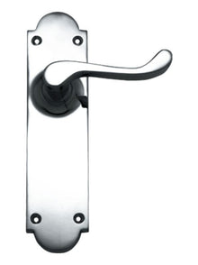 Superior Brass Lever Latch Passage Satin Chrome 200x50mm (Pair)