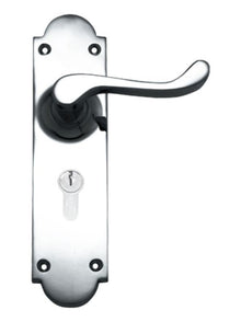 Superior Brass Lever Lock Centre to Centre 47.6mm Satin Chrome 200x50mm (Pair)