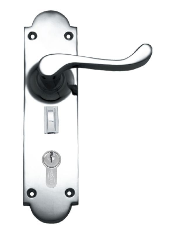 Superior Brass Lever Lock punched to suit myLOCK SC 200x50mm ONLY LEVER SET - primehardware
