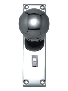 Superior Brass Knob Lock Privacy Satin Chrome 150x42mm (Pair)