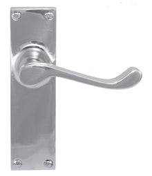Superior Brass Lever Latch Passage Satin Chrome 150x42mm (Pair) Only Lever Set