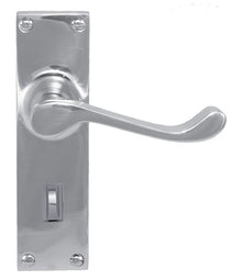 Superior Brass Lever Lock Privacy Satin Chrome 150x42mm (Pair)