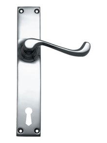 Superior Brass Lever Lock CC 57mm Satin Chrome 200x36mm (Pair)