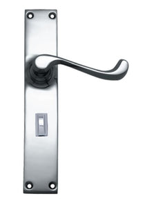 Superior Brass Lever Lock Privacy Satin Chrome 152x36mm (Pair)