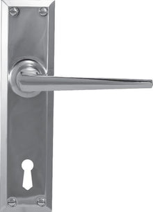 Superior Brass Lever Lock CC 57mm Satin Chrome 200x50mm (Pair) Only Lever Set