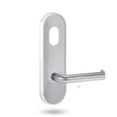 Lockwood 2801 Round End Plate with Cylinder Hole & 47 Lever Left Hand Polyester Powdercoat 2801/47LPC - primehardware