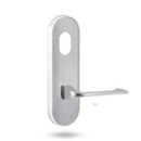 Lockwood 2801 External Round End Plate with Cylinder Hole & 124 Lever Aged Brass 2801/124AG - primehardware