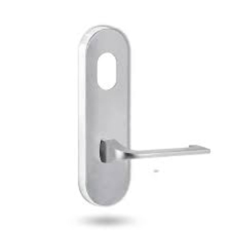 Lockwood 2801 External Round End Plate with Cylinder Hole & 124 Lever Aged Brass 2801/124AG