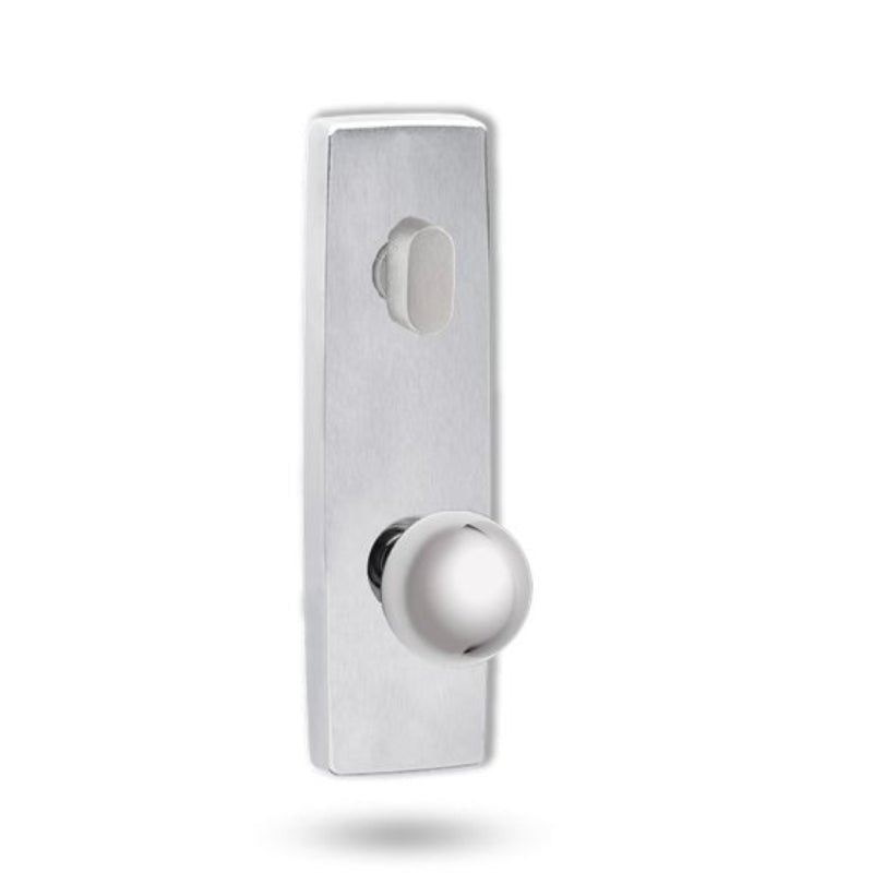 Lockwood 1804 Square End Plate with Turn & 20 Knob Satin Chrome 1804/20SC