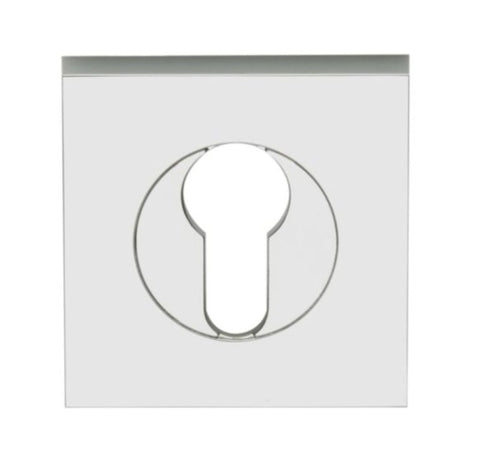 Lockwood Velocity 55mm Square European Cylinder Escutcheon SC Satin Chrome VSS5/SC - primehardware