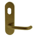 Lockwood 2801 External Round End Plate with Cylinder Hole & 124 Lever Architectural Bronze 2801/124AZ - primehardware