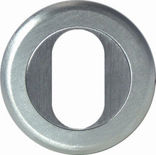 AUSTYLE Architectural Oval Escutcheon Round Edge Satin Chrome 51mm