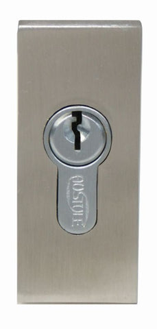Metal lock mechanism on a white background