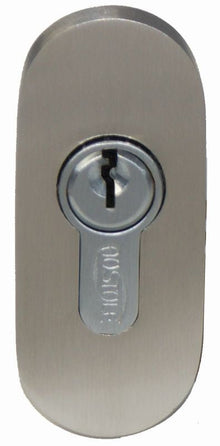 Superior Brass Euro Escutcheon Rounded Concealed Satin Stainless Steel 70x30mm
