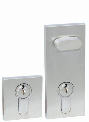 Austyle Solid Escutcheon & Single Snib Set - Satin Chrome 85mm myLOCK 43734 - primehardware