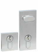 Austyle Solid Escutcheon & Single Snib Set - Satin Chrome 85mm myLOCK 43734 - primehardware