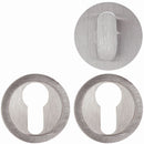 Austyle Euro Escutcheons and Snib Round Satin Chrome 52mm 43737 - primehardware