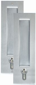 Austyle Flush Pull Rectangle (Euro Cyl Hole) SC 220x55mm - primehardware
