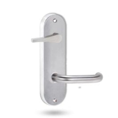 Lockwood 2938 Round End Plate with Disabled Turn Satin Chrome 2938SC - primehardware