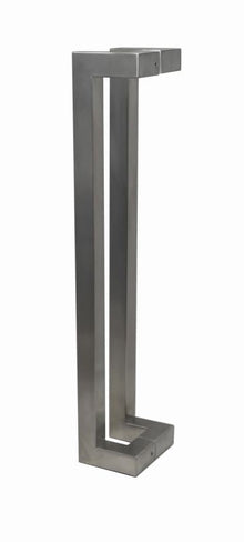 Austyle Entry Pull Handle — Square Tube Offset Double | 316SS Satin Stainless Steel 625mm 80mm Offset