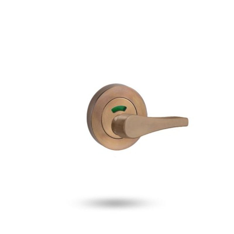 Lockwood Symphony 1220 Series Privacy Indicator Disabled Turn Escutcheon - Surface Fix Left Hand Raw Brass 1229/IPBR