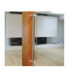 Austyle Entrance Pull Handle — Square Twist | Satin Chrome Solid Brass 400mm
