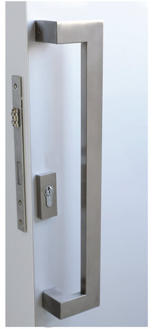 Austyle Entry Pull Handle — 90mm Offset Slim Linear | Satin Stainless 316SS 330mm