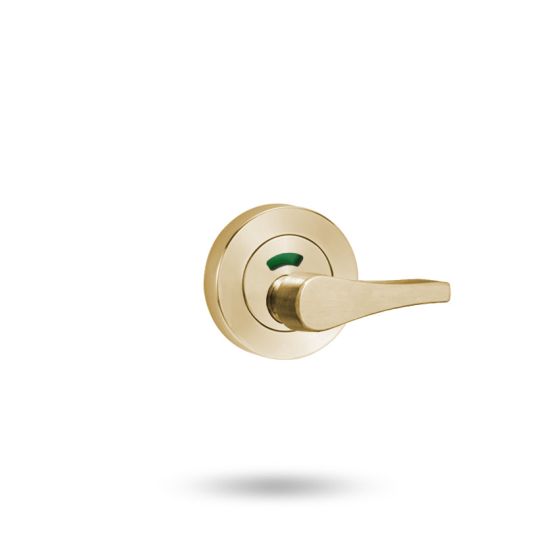 Lockwood Symphony 1220 Series Privacy Indicator Disabled Accessible Turn Escutcheon - Surface Fix Satin Brass Unlacquered 1229/IPSBU - primehardware