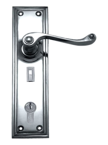 Superior Brass Lever Lock Entrance Set (myLock) SC 200x50mm ONLY LEVER SET - primehardware