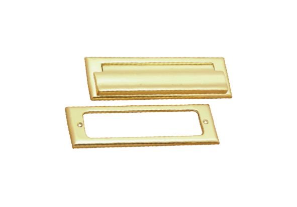 Superior Brass Letter Plate Front/Back Set PB 75x220mm - primehardware