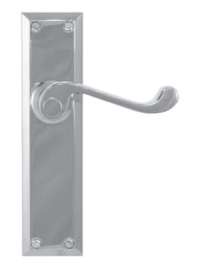 Superior Brass Lever Latch Passage Satin Chrome 200x50mm (Pair)