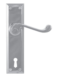 Superior Brass Lever Lock Satin Chrome 200x50mm (Pair) Only Lever Set