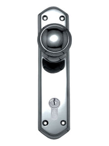 Superior Brass Knob Lock CC 85mm Satin Chrome 200x48mm (Pair)