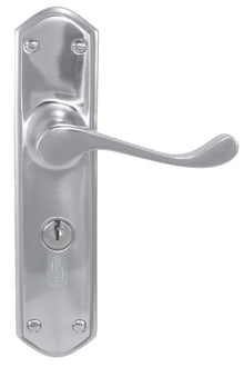 Superior Brass Lever Lock Satin Chrome 200x48mm (Pair) Only Lever Set