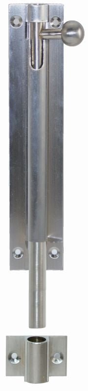 Superior Brass Barrel Bolt Long Throw 150mm Satin Chrome 150x30mm