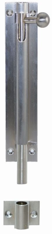 Superior Brass Barrel Bolt 25mm Throw 200mm Satin Chrome 200x32mm