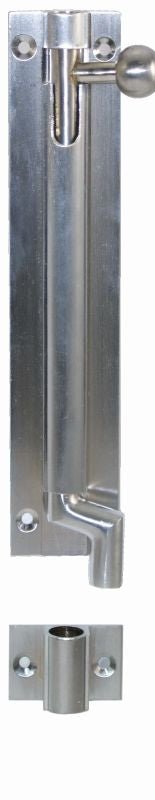 Superior Brass Barrel Bolt Offset 100mm Satin Chrome 100x32mm