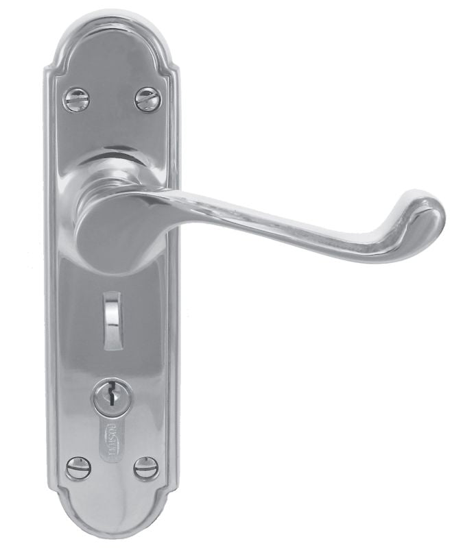 Superior Brass Lever Lock punched to suit myLock SC 230x45mm ONLY LEVER SET - primehardware