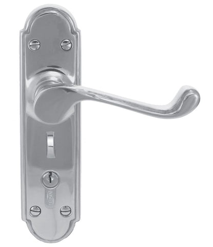 Superior Brass Lever Lock punched to suit myLock SC 230x45mm ONLY LEVER SET - primehardware